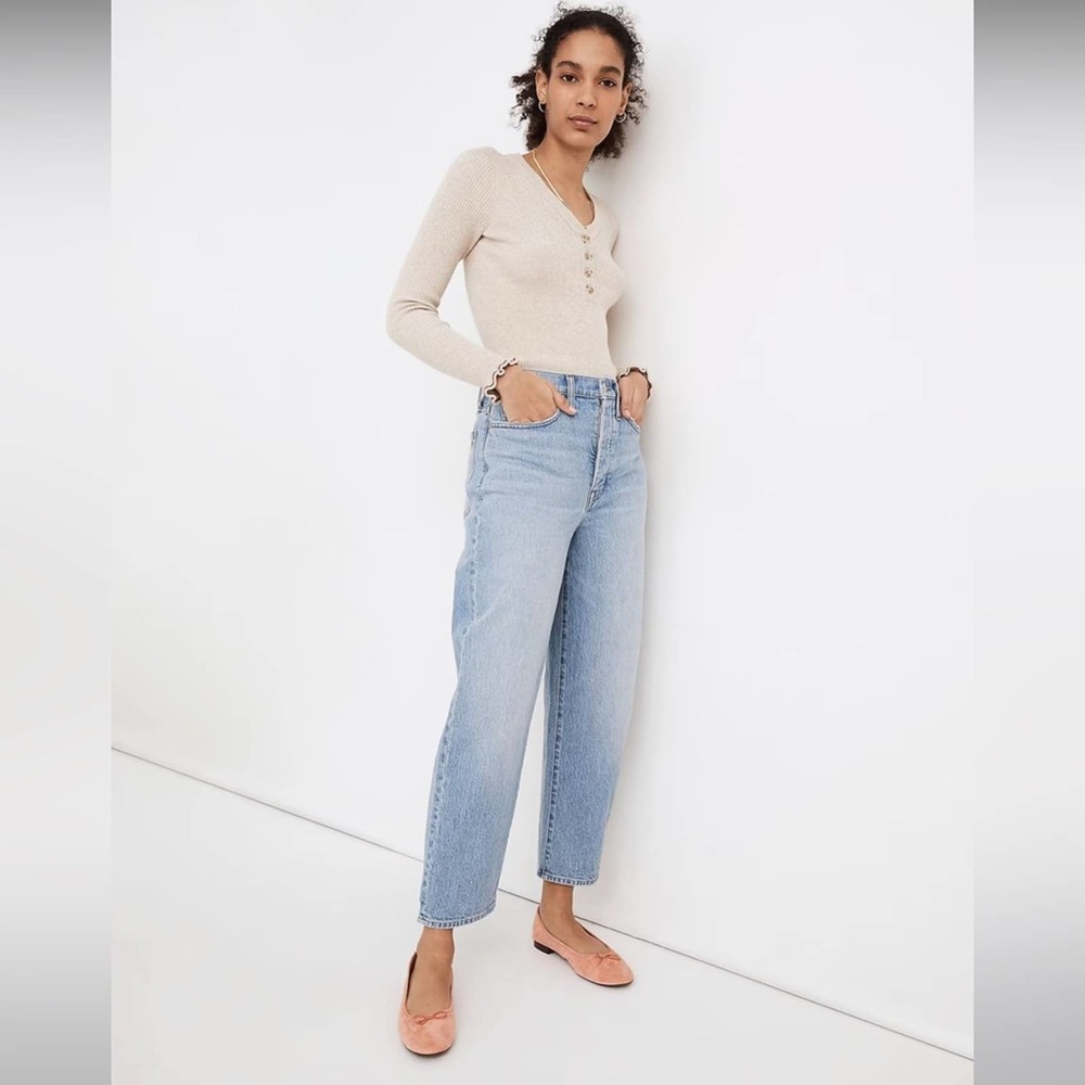 Madewell Balloon Jeans in Hewes Wash Size 27